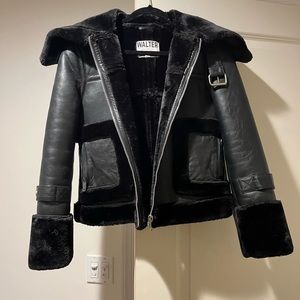 NWOT Walter Baker Leather jacket with faux fur